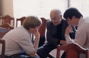 Od lewej: Adam Jezierzański, Prof. Wiktor Mierżanow, Zbigniew Faryniarz.